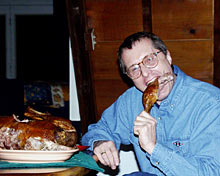 Klaus Munching on a Drumstick