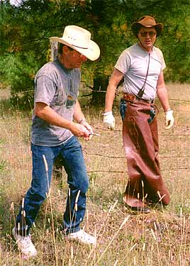 Terry and Klaus fix the Fence