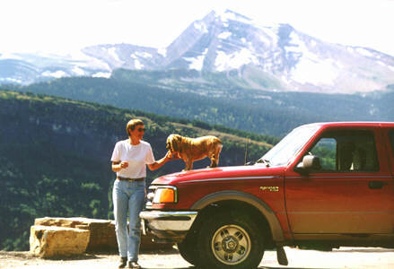 Dana, Tonto, and me in the Rockies